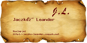 Jaczkó Leander névjegykártya